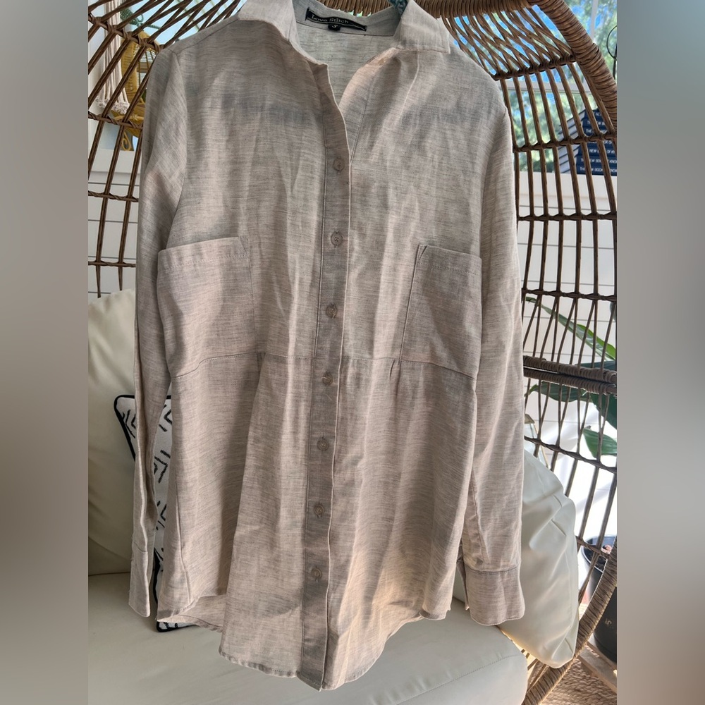 ☀️Love Stitch Gray Lightweight Shirt Jacket